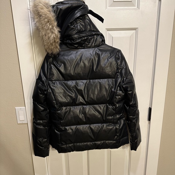 Gently used Kors by Michael Kors jacket. Down with real coyote fur trimmed hood. - Picture 2 of 5